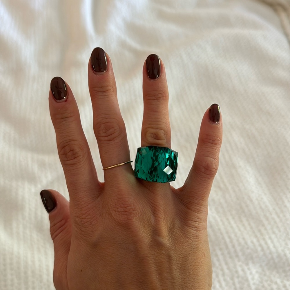 Swarovski Green Crystal Cocktail Ring